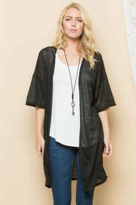 Zigzag Knit Kimono