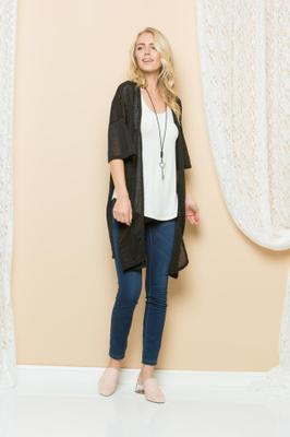 Zigzag Knit Kimono