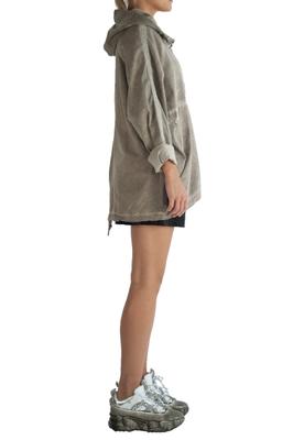 Print Hoodie (Beige Grey)