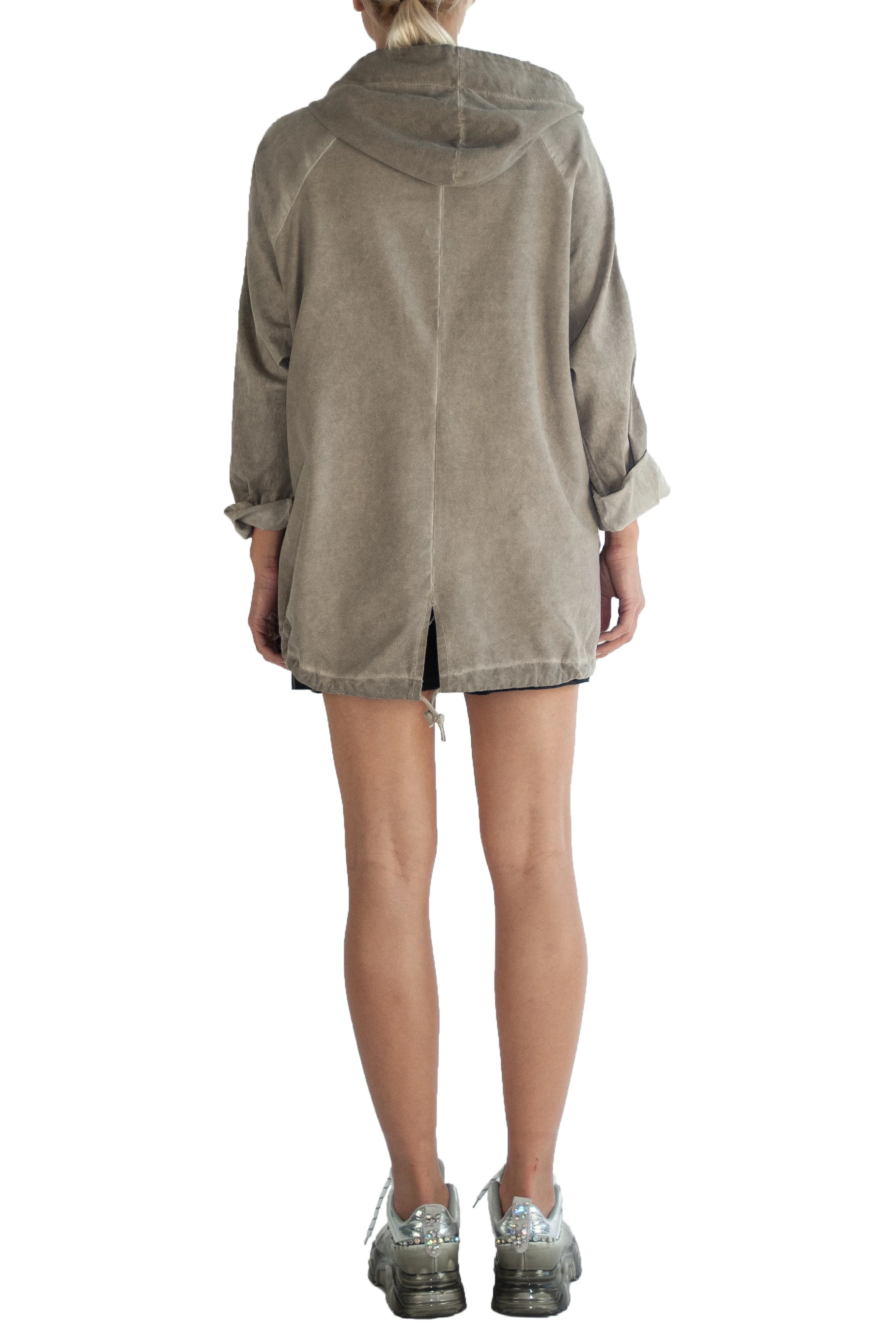 Print Hoodie (Beige Grey)
