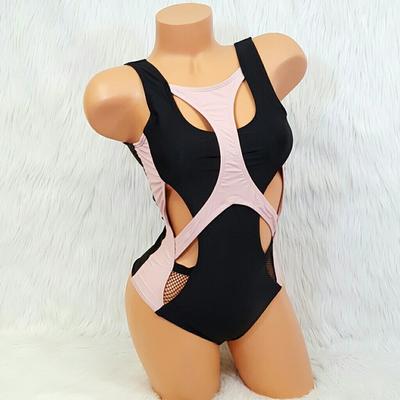 Cutout Fishnet Monokini Swim