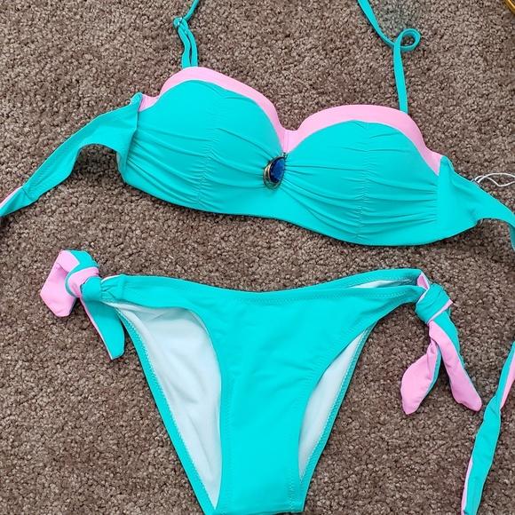 Turquoise bathing suit