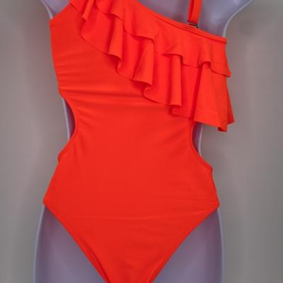 Neon Orange One Piece Swimsuit