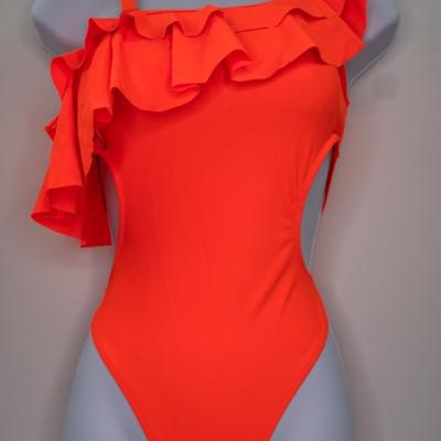 Neon Orange One Piece Swimsuit