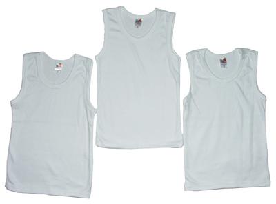 Wholesale Boys Tank Top Solid White Size Infant ,Toddler ,Kids   #4400