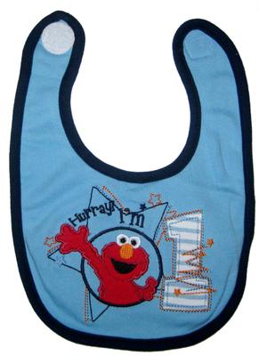 Wholesale Baby Bibs Licence Sesame Street Elmo Blue Pink