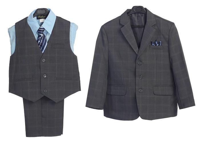 Boys Suit 5 PCS  Formal Toddler Kids With Tie Clarence SK999