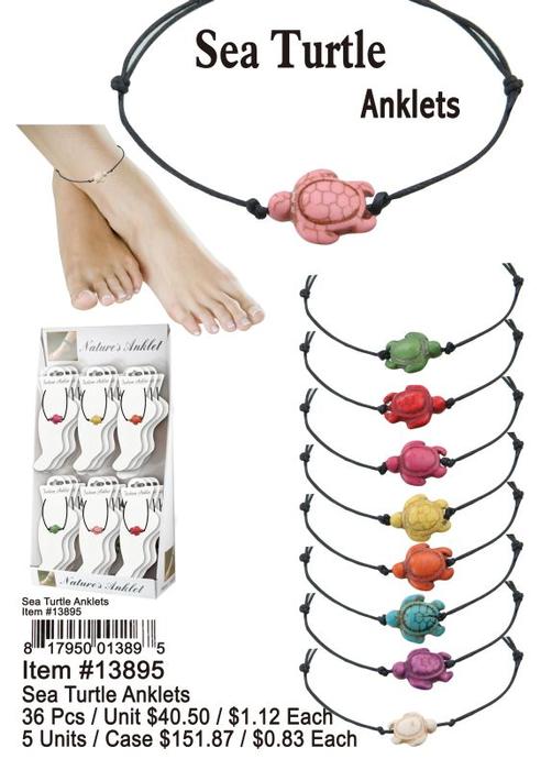 Sea Turtle Anklets - 36 Pieces Unit