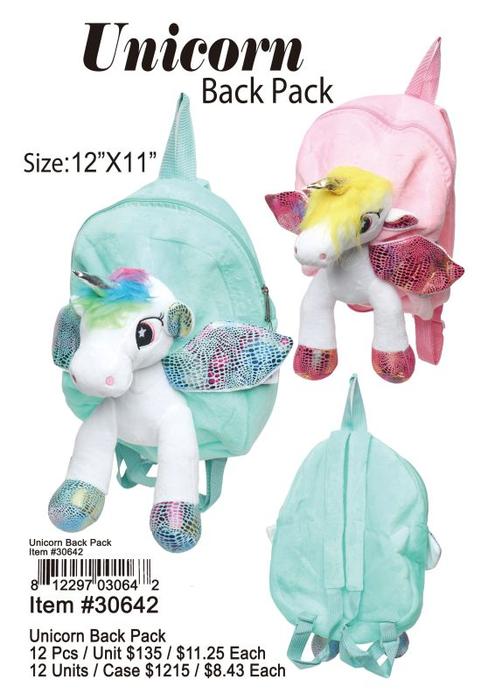 Unicorn Back Pack - 12 Pieces Unit