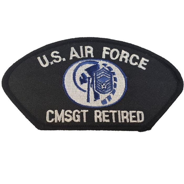 US Air Force Chief Master Sergeant (CMSgt/E-9) Retired Black Patch - FLB1583 (4 inch)