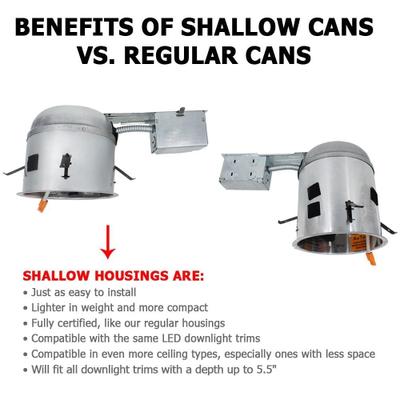 6? LED Remodel Shallow Cans