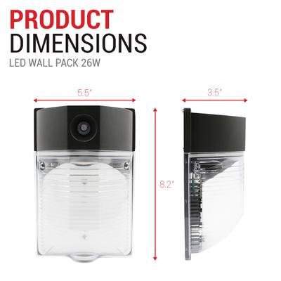 4? LED Mini Wallpack Security Light
