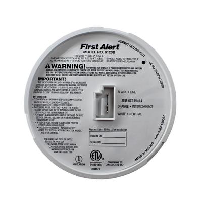 Smoke AC Powered Alarm w/Battery Back-Up (BRK 9120B)