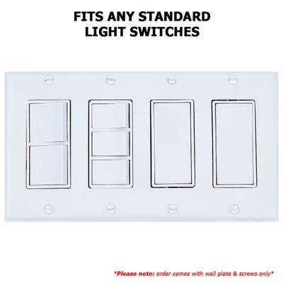 Decorator 4-Gang Wall Plate Cover White