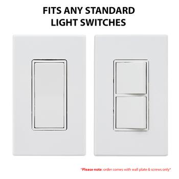 1 Gang Screwless Wallplate Cover White (10 Pack)