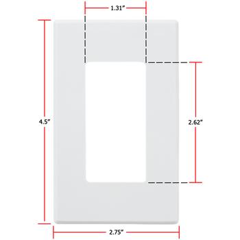 1 Gang Screwless Wallplate Cover White (10 Pack)