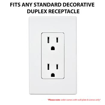 1 Gang Screwless Wallplate Cover White (10 Pack)