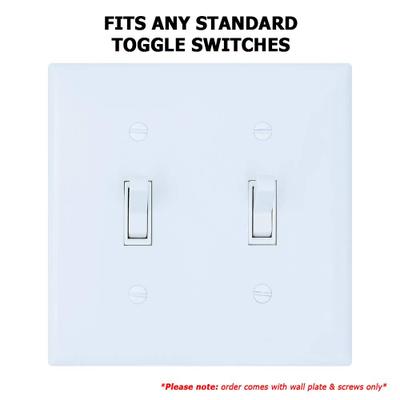 2-Gang Toggle Switch Wall Plate Covers White (10 Pack)