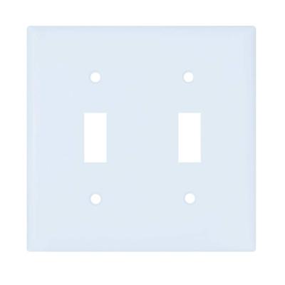 2-Gang Toggle Switch Wall Plate Covers White (10 Pack)