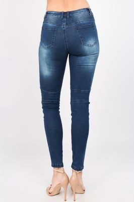 LOW RISE BIKE DENIM JEANS