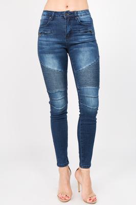 LOW RISE BIKE DENIM JEANS