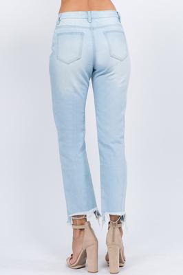 HIGH WAIST STRAIGHT BOYFRIEND JEANS