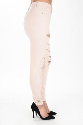 HIGH RISE DESTROYED SKINNY PANTS