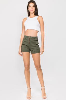 HIGH RISE SHORTS WITH POCKETS