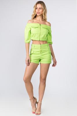 HIGH RISE SHORTS WITH POCKETS