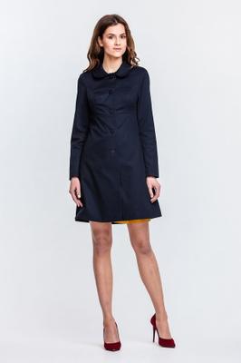 A-LINE BLUE TRENCHCOATn