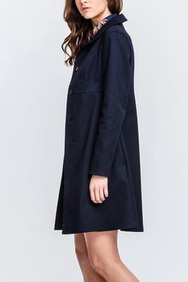 A-LINE BLUE TRENCHCOATn