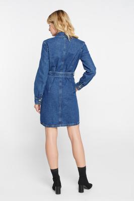 BLUE DENIM MINI DRESS WITH BELTn