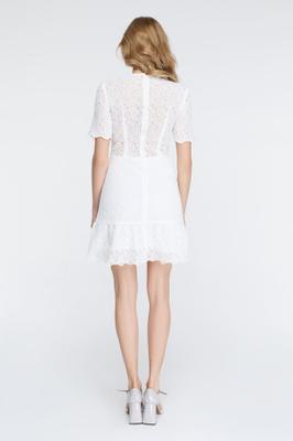 WHITE MINI DRESS WITH LACEn