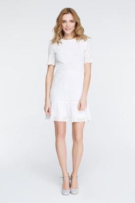 WHITE MINI DRESS WITH LACEn