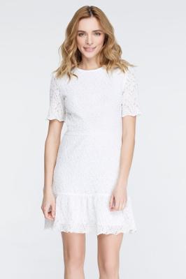 WHITE MINI DRESS WITH LACEn