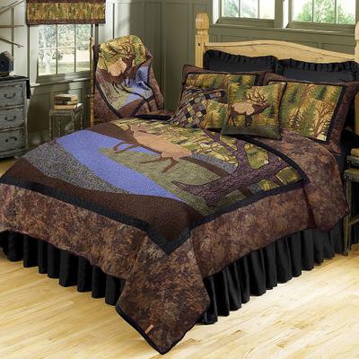 Eurosham & Bedskirt, Black Night - Gathered