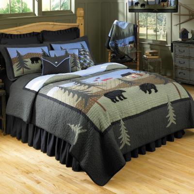 Eurosham & Bedskirt, Black Night - Gathered