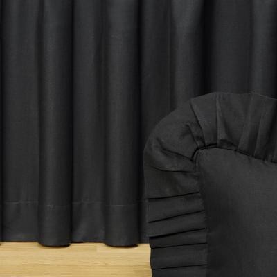 Eurosham & Bedskirt, Black Night - Gathered