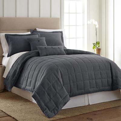 Dark Blue Linen Bedding Collection