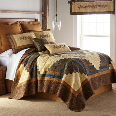 Dec Pillow, Cabin Raising Pine C (patch)