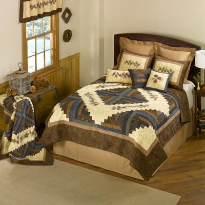 Dec Pillow, Cabin Raising PC (pine cone)