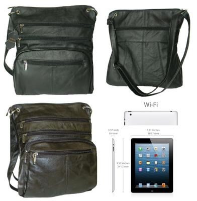 LEATHER SHOULDER IPAD MESSENGER BAG KP031