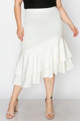 DOUBLE RUFFLES SKIRT