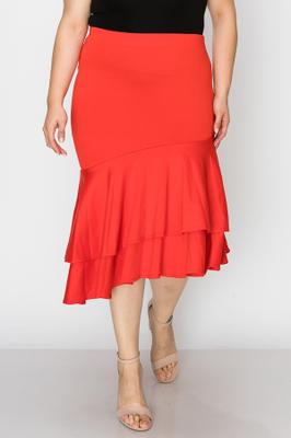 DOUBLE RUFFLES SKIRT