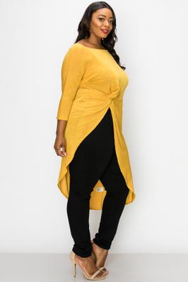 FRONT TWIST DECORATION UNBALANCE TO