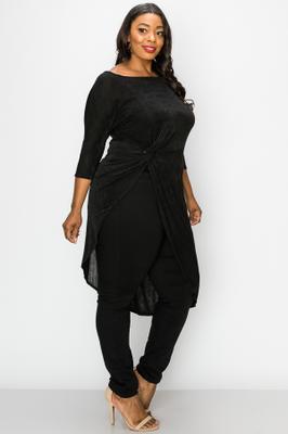 FRONT TWIST DECORATION UNBALANCE TO