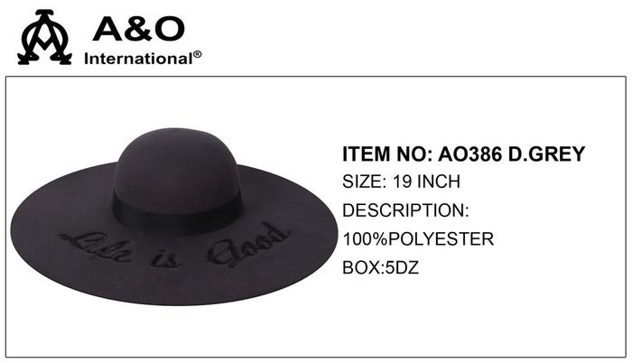 Life is Good Sueded Floppy Hat D.Grey
