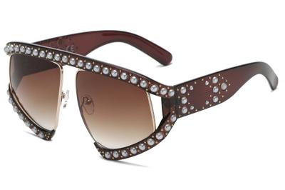 S6001 - Women Fashion Shield Oversize Semi-Rimless Sunglasses