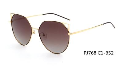 SHIVEDA-PJ768 - Women Polarized Round Cat Eye Sunglasses