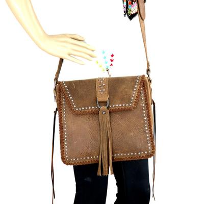 LEA-6045 Delila 100% Genuine Leather Collection Messenger Bag